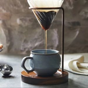Glass & Wood Coffee Pour Over - Hearth & Hand™ including Hearth & Hand Mug